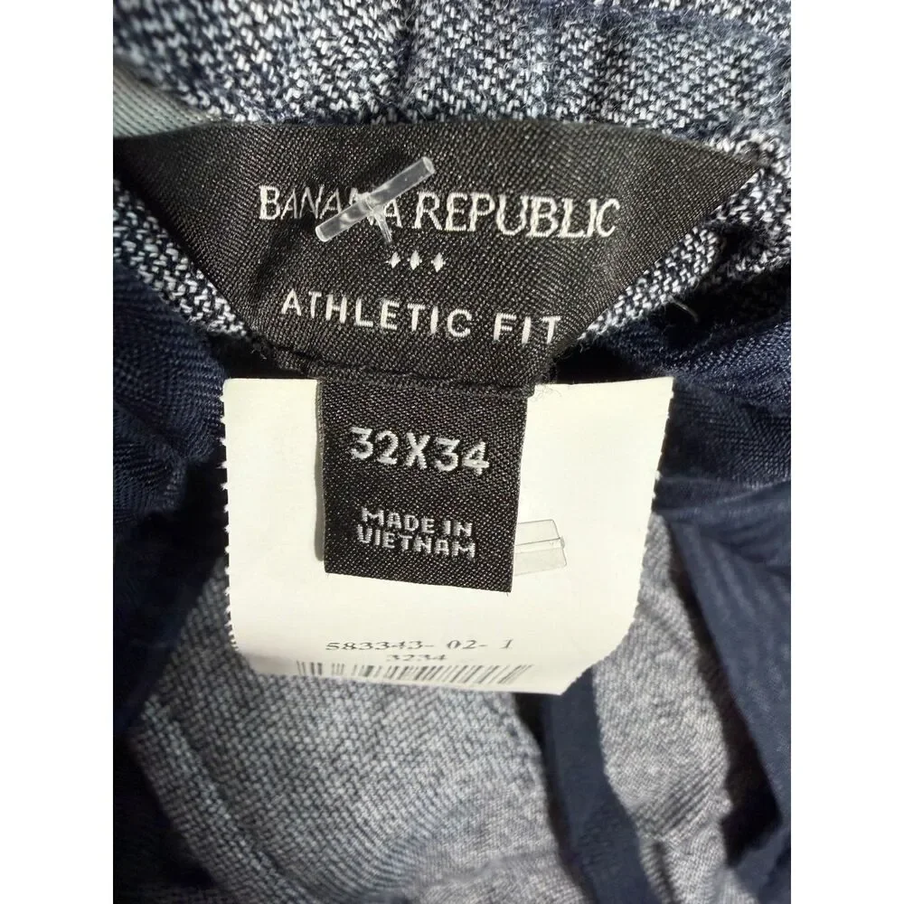 Banana Republic Athletic Fit Linen Cotton Pants Men's Size 32 x 34 NEW with Tags